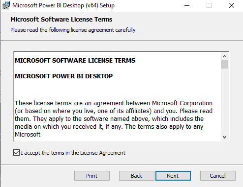 Step 5: Microsoft Software Terms | Power BI Desktop | Hevo Data